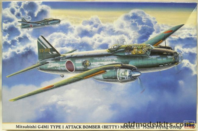 Hasegawa 1/72 Misubishi G4M1 Type 1 Attack Bomber Betty Model 11 - 752nd Flying Group, 00736 plastic model kit